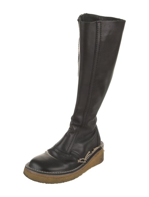 Acne Studios Leather Whipstitch Trim Riding Boots