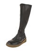 Acne Studios Leather Whipstitch Trim Riding Boots