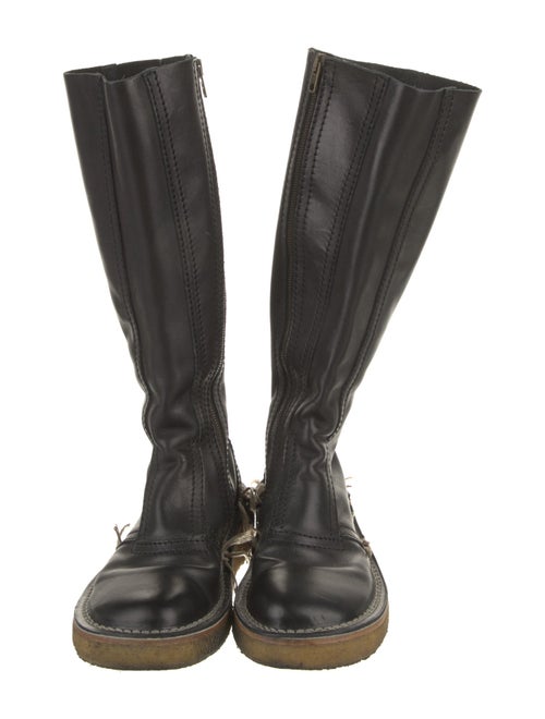 Acne Studios Leather Whipstitch Trim Riding Boots