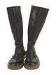 Acne Studios Leather Whipstitch Trim Riding Boots