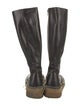 Acne Studios Leather Whipstitch Trim Riding Boots