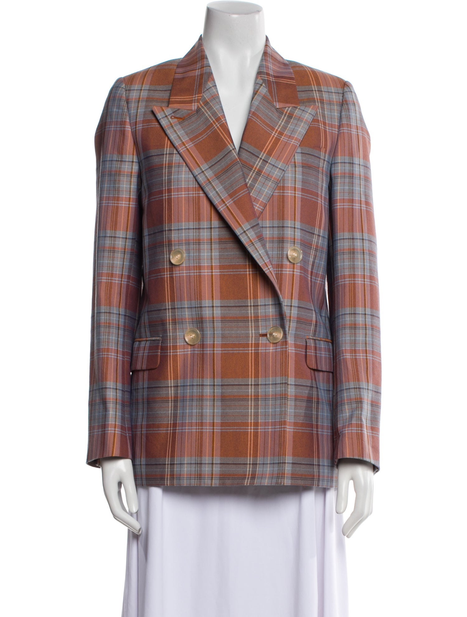 Acne Studios Plaid Print Blazer
