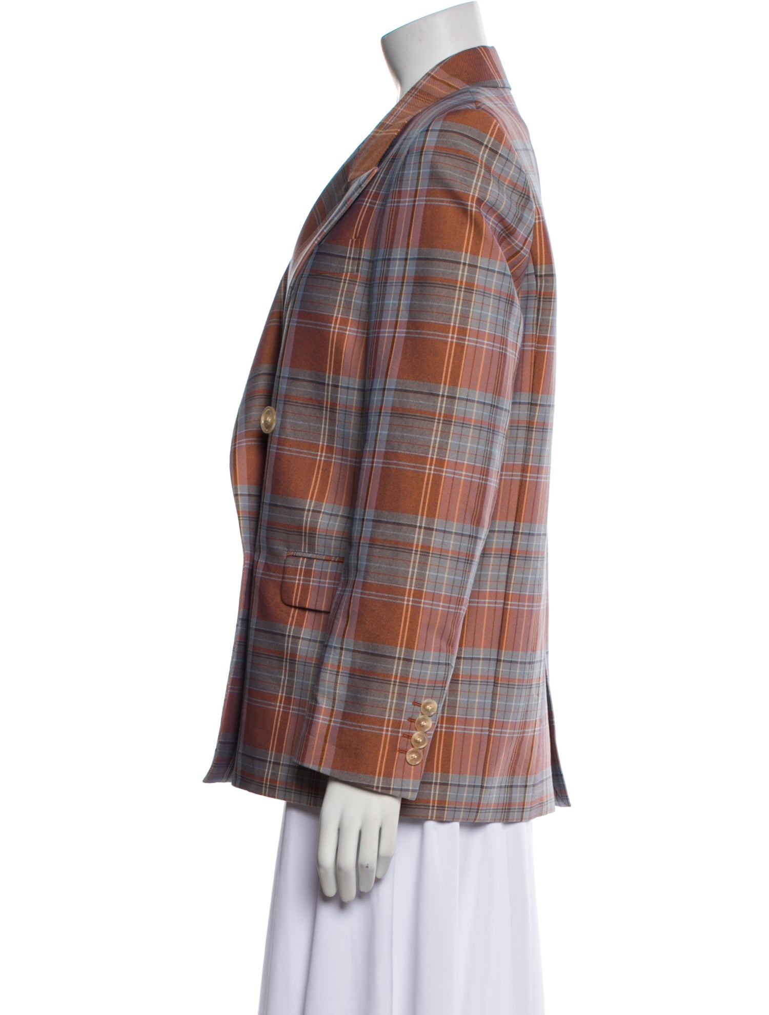 Acne Studios Plaid Print Blazer