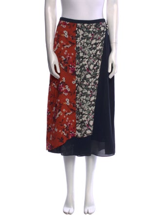 Acne Studios Floral Print Midi Length Skirt