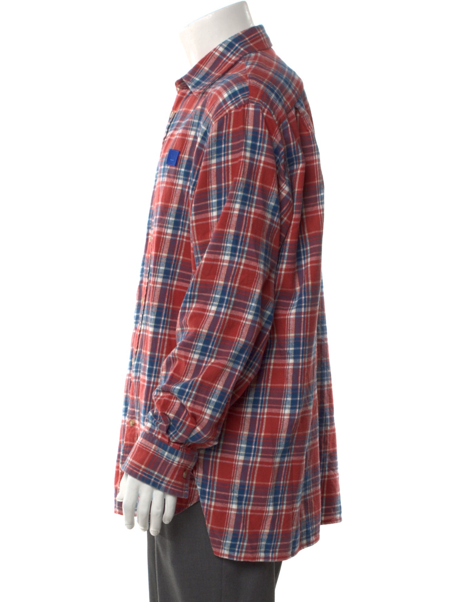 Acne Studios Plaid Print Long Sleeve Shirt