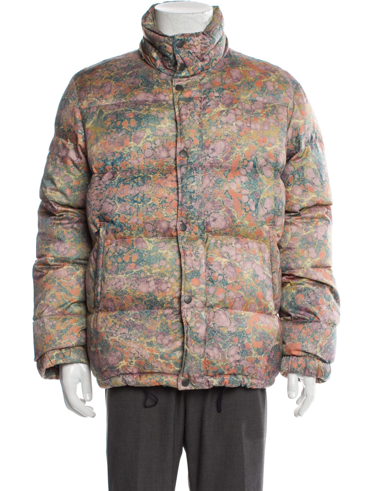 Acne Studios Plaid Print Puffer Coat