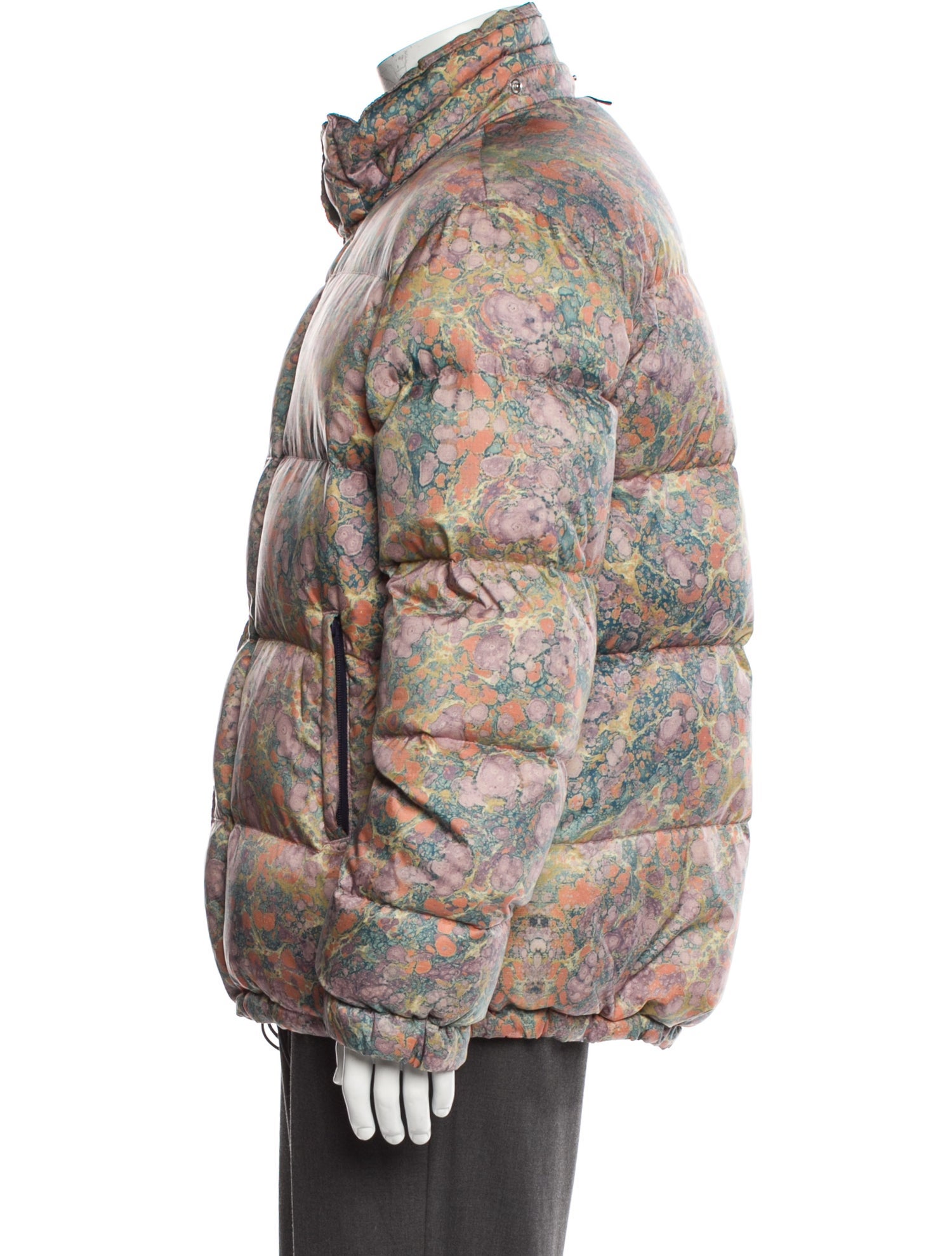 Acne Studios Plaid Print Puffer Coat