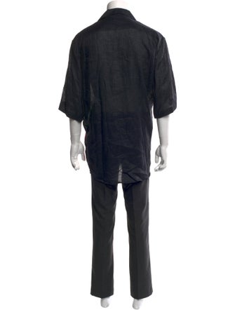 Acne Studios Linen Three-Quarter Sleeve Shirt