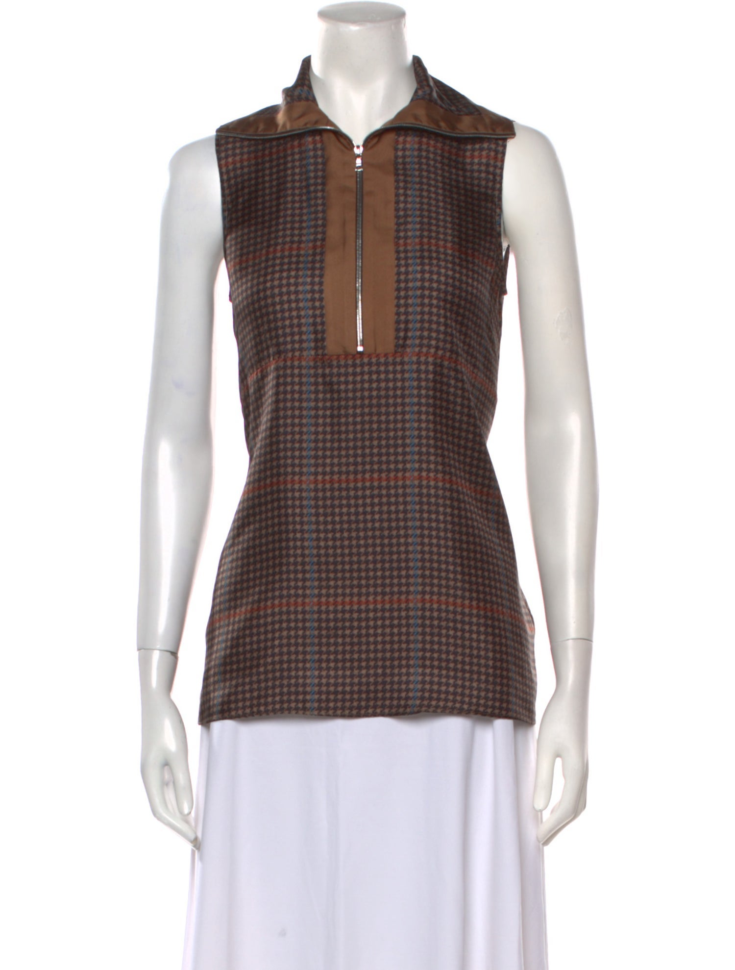 Acne Studios Silk Houndstooth Print Polo