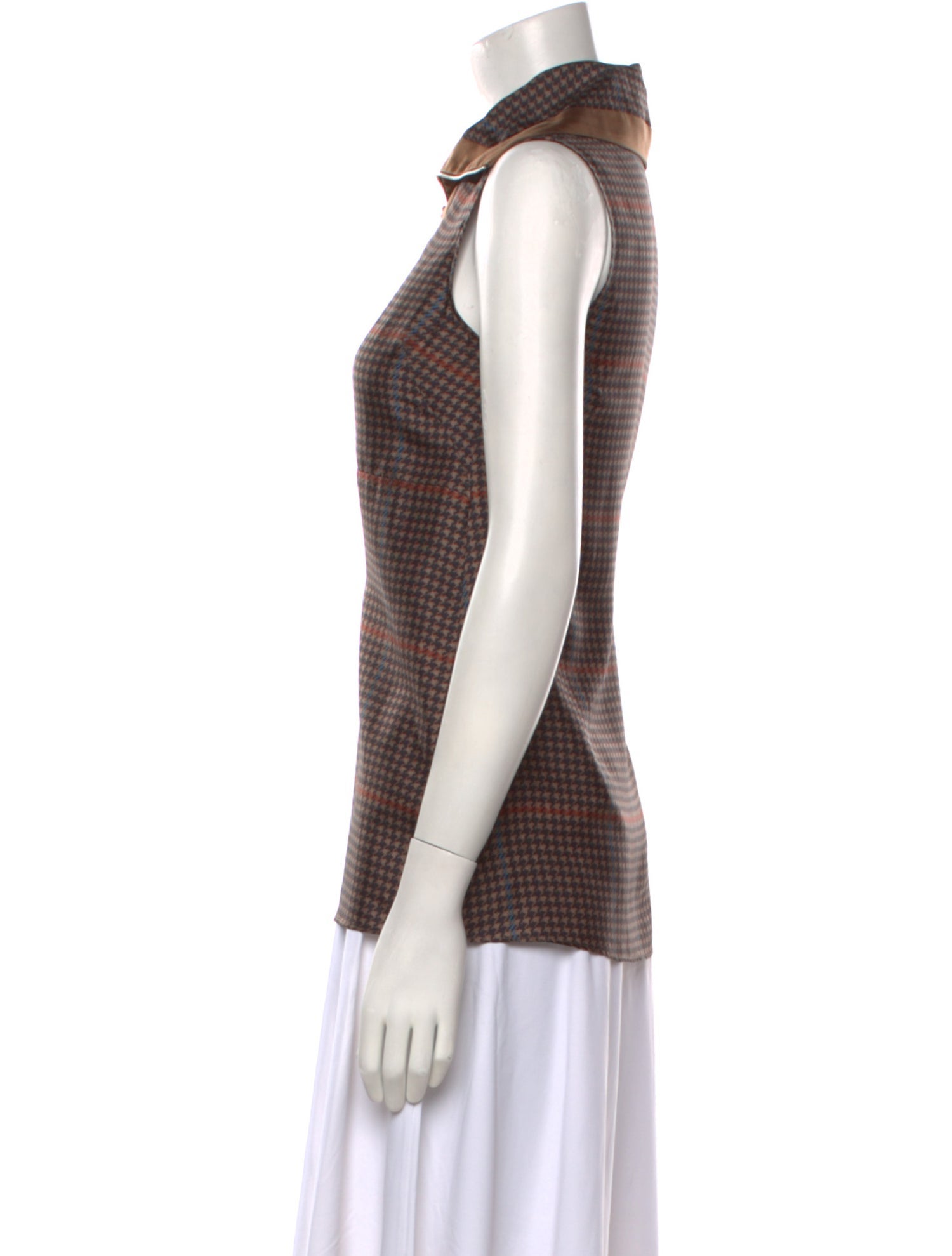 Acne Studios Silk Houndstooth Print Polo