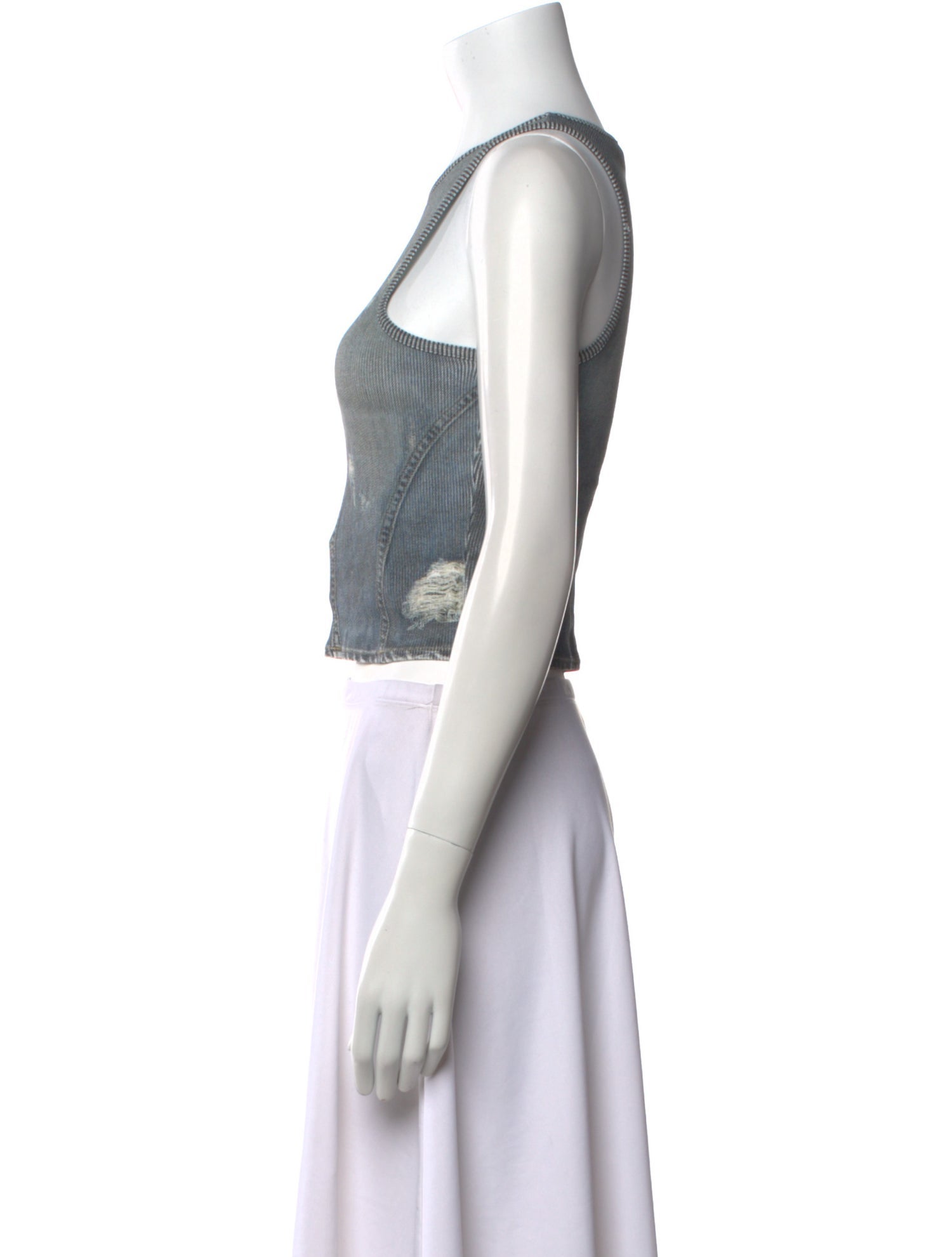 Acne Studios Scoop Neck Sleeveless Crop Top