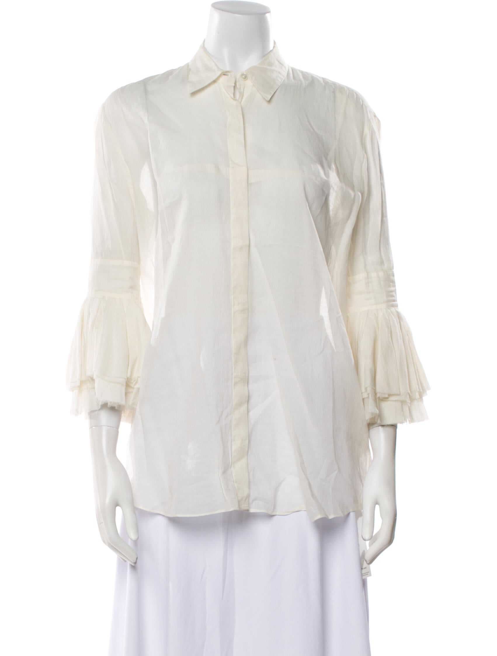 Acne Studios Three-Quarter Sleeve Button-Up Top