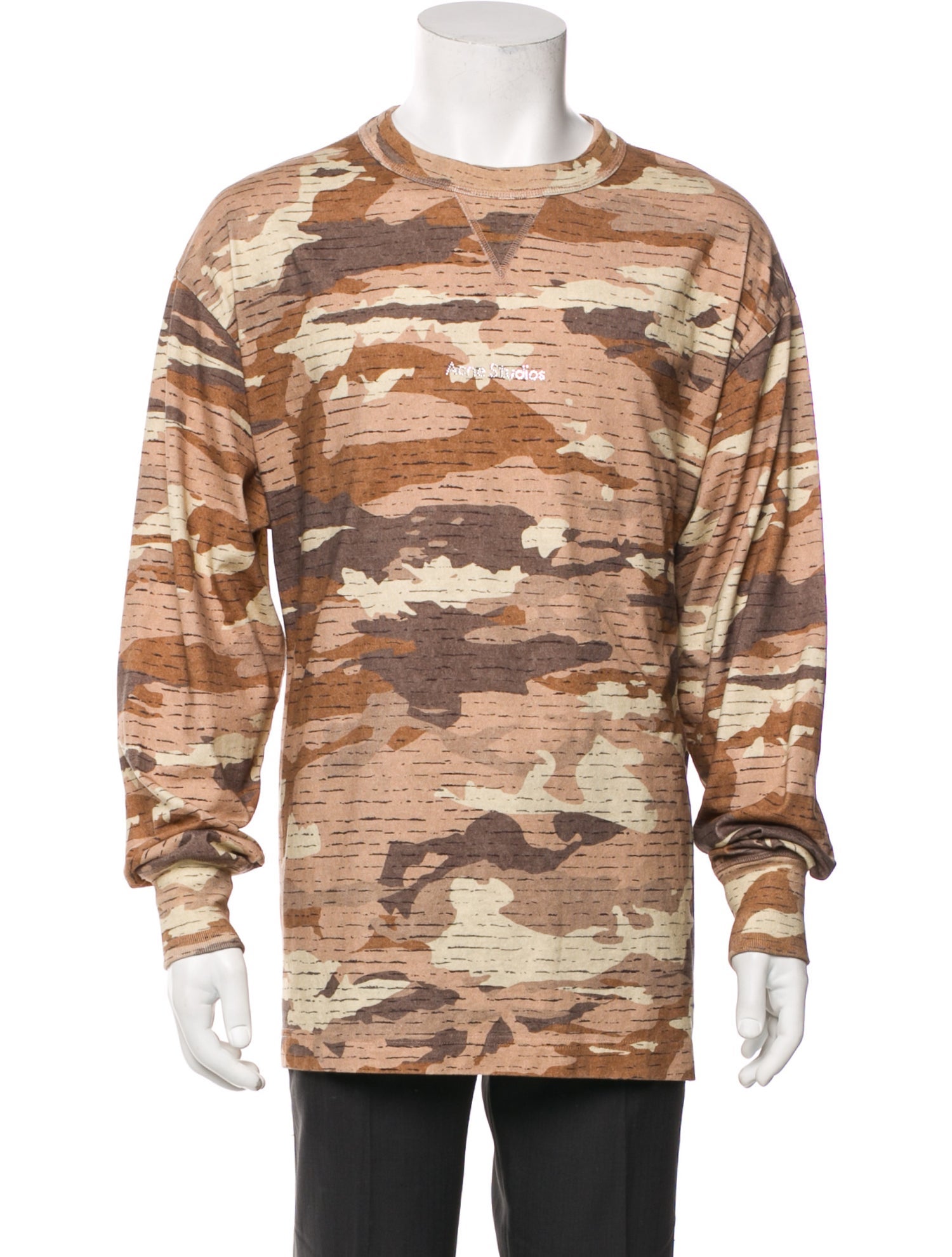 Acne Studios Camouflage Print Crew Neck Henley