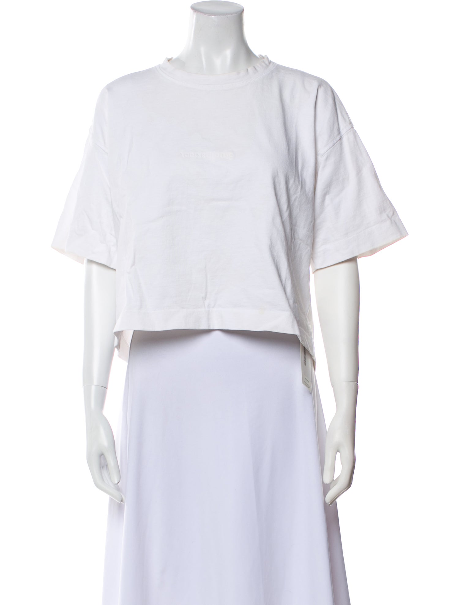 Acne Studios Crew Neck Short Sleeve Crop Top