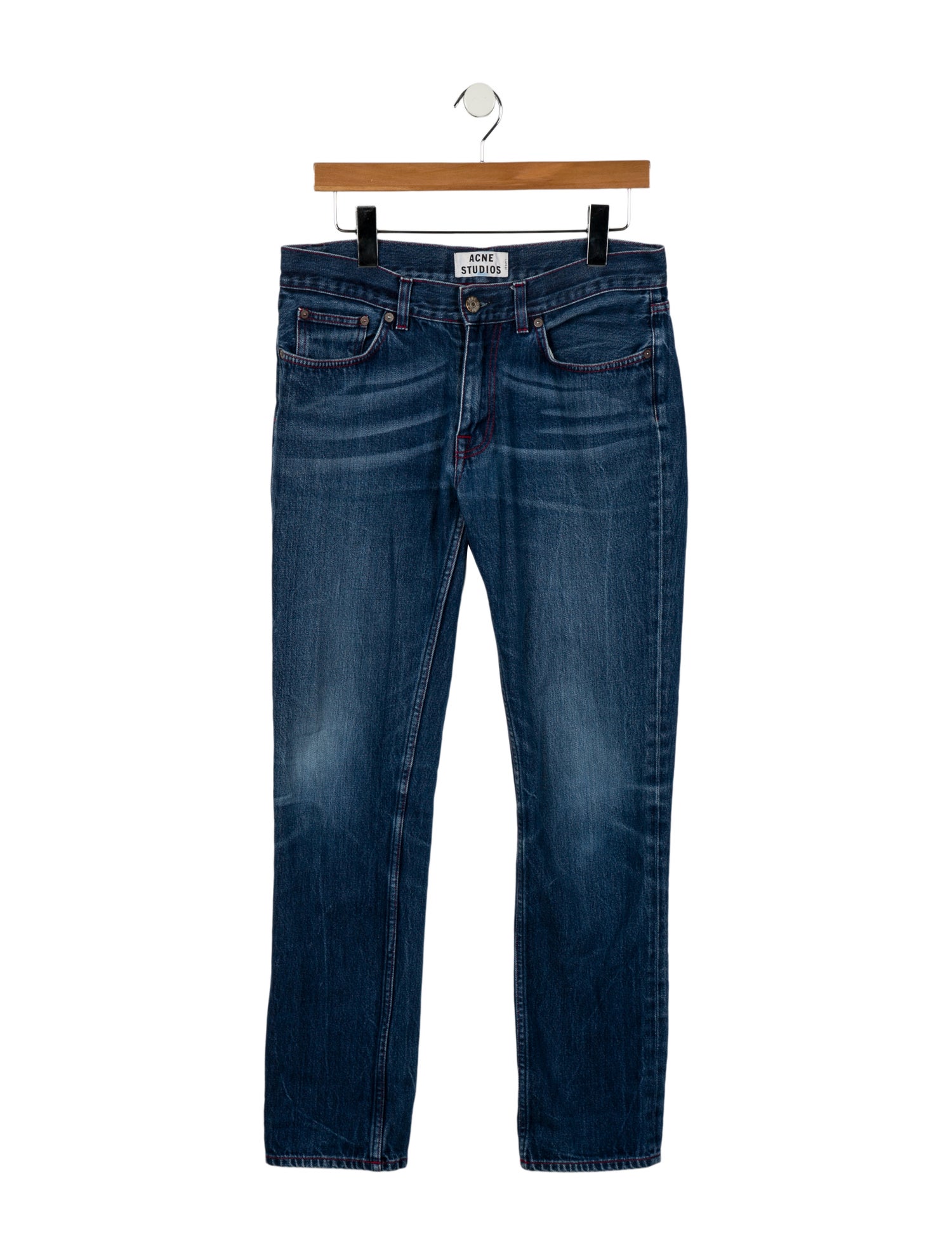 Acne Studios Mid-Rise Straight Leg Jeans
