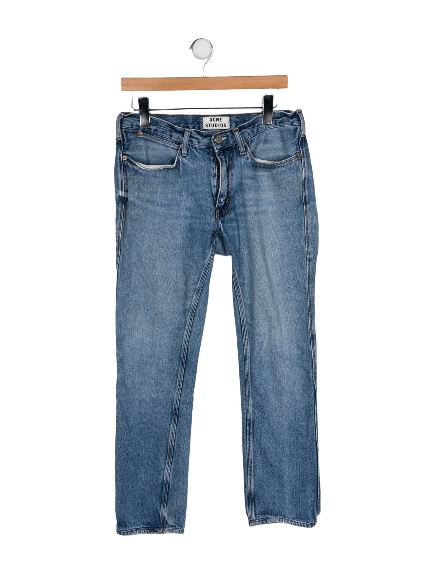 Acne Studios Mid-Rise Straight Leg Jeans