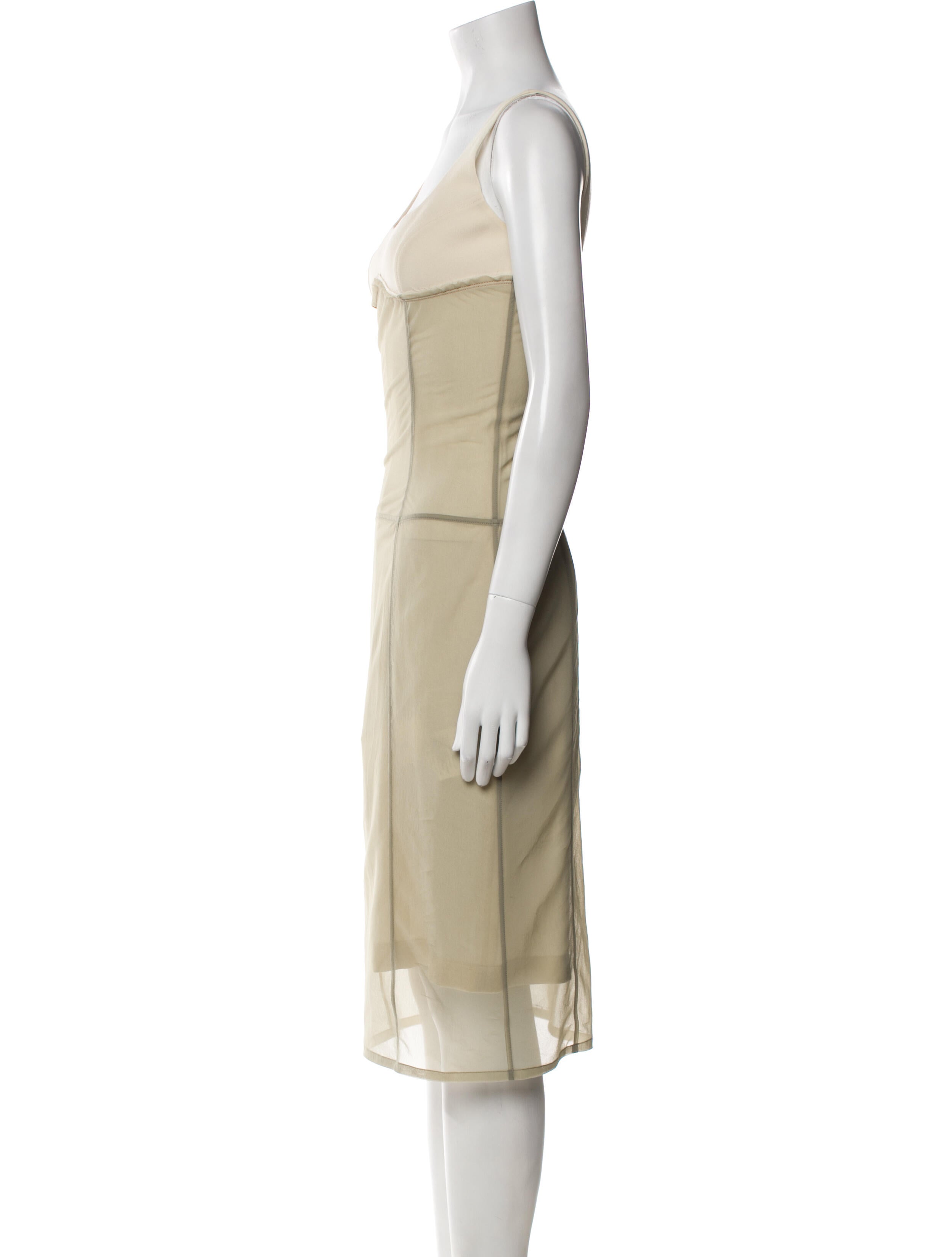 Acne Studios Square Neckline Midi Length Dress