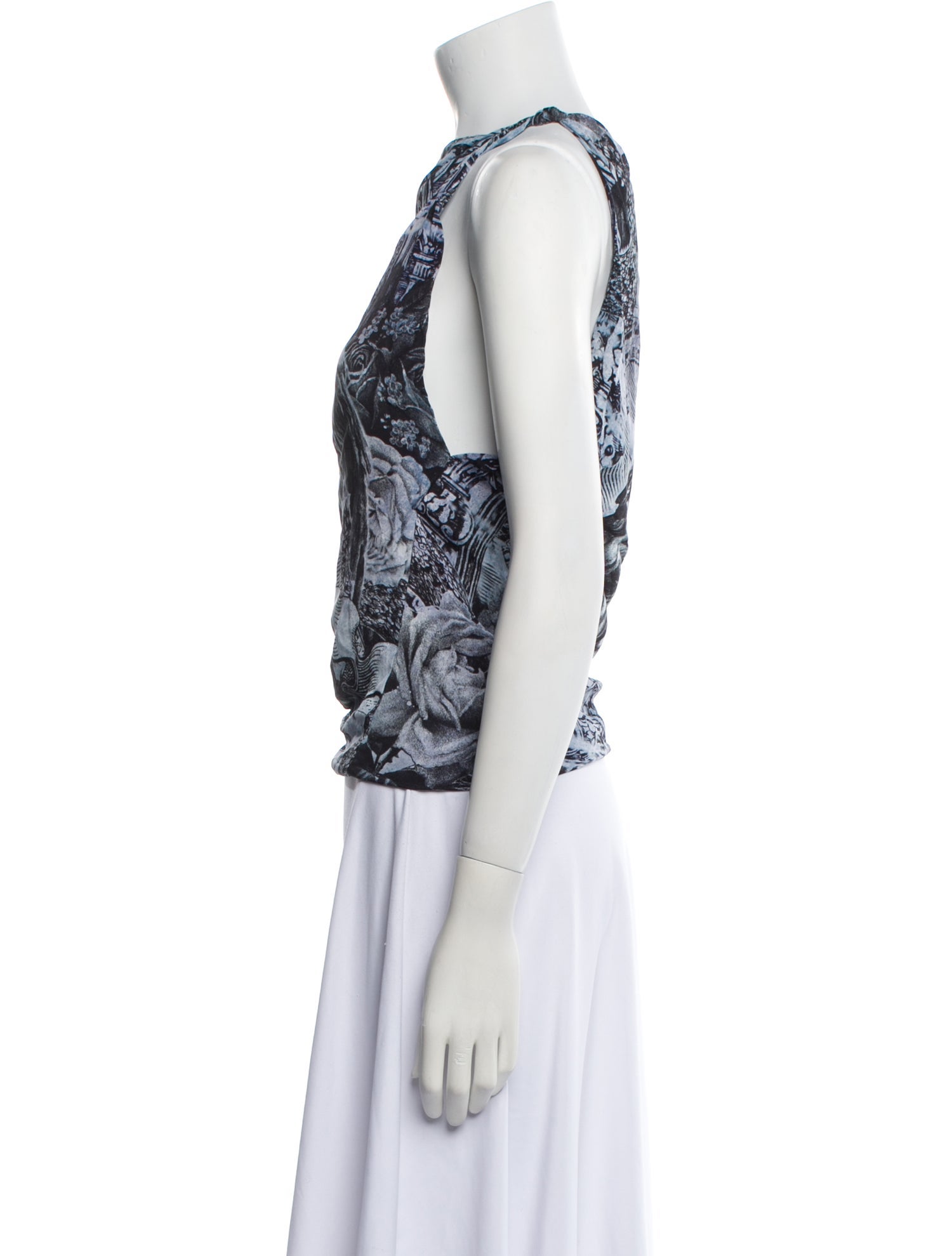 Acne Studios Paisley Print One-Shoulder Blouse