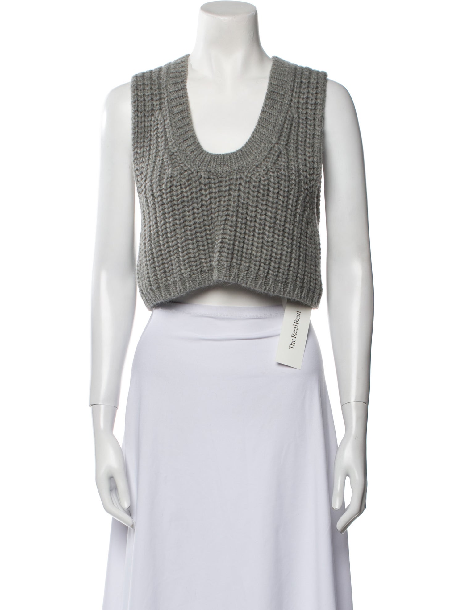 Acne Studios Alpaca Scoop Neck Crop Top