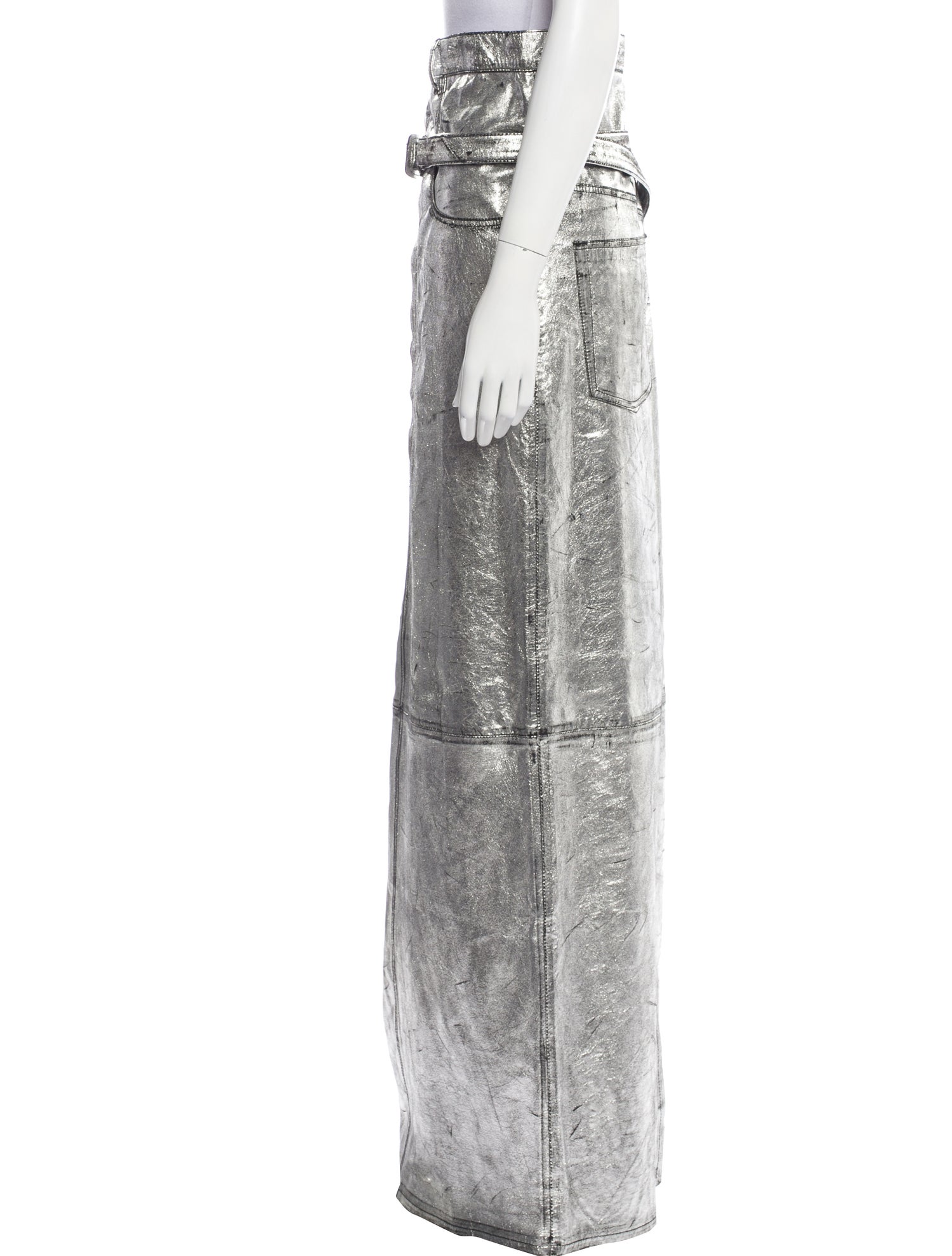 Acne Studios Lamb Leather Long Skirt