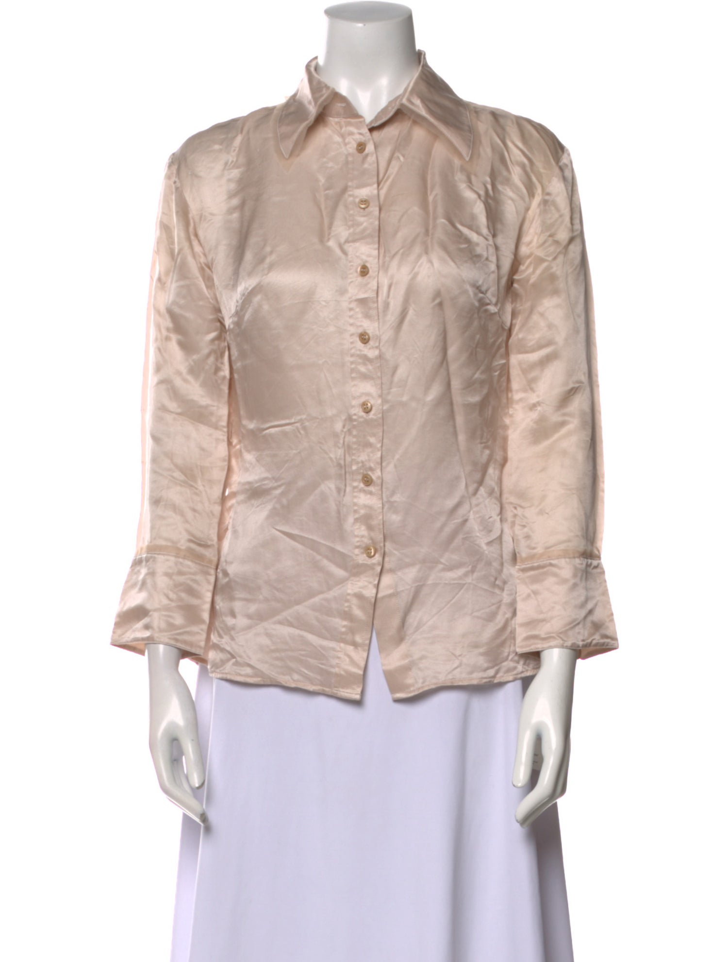 Acne Studios Three-Quarter Sleeve Button-Up Top