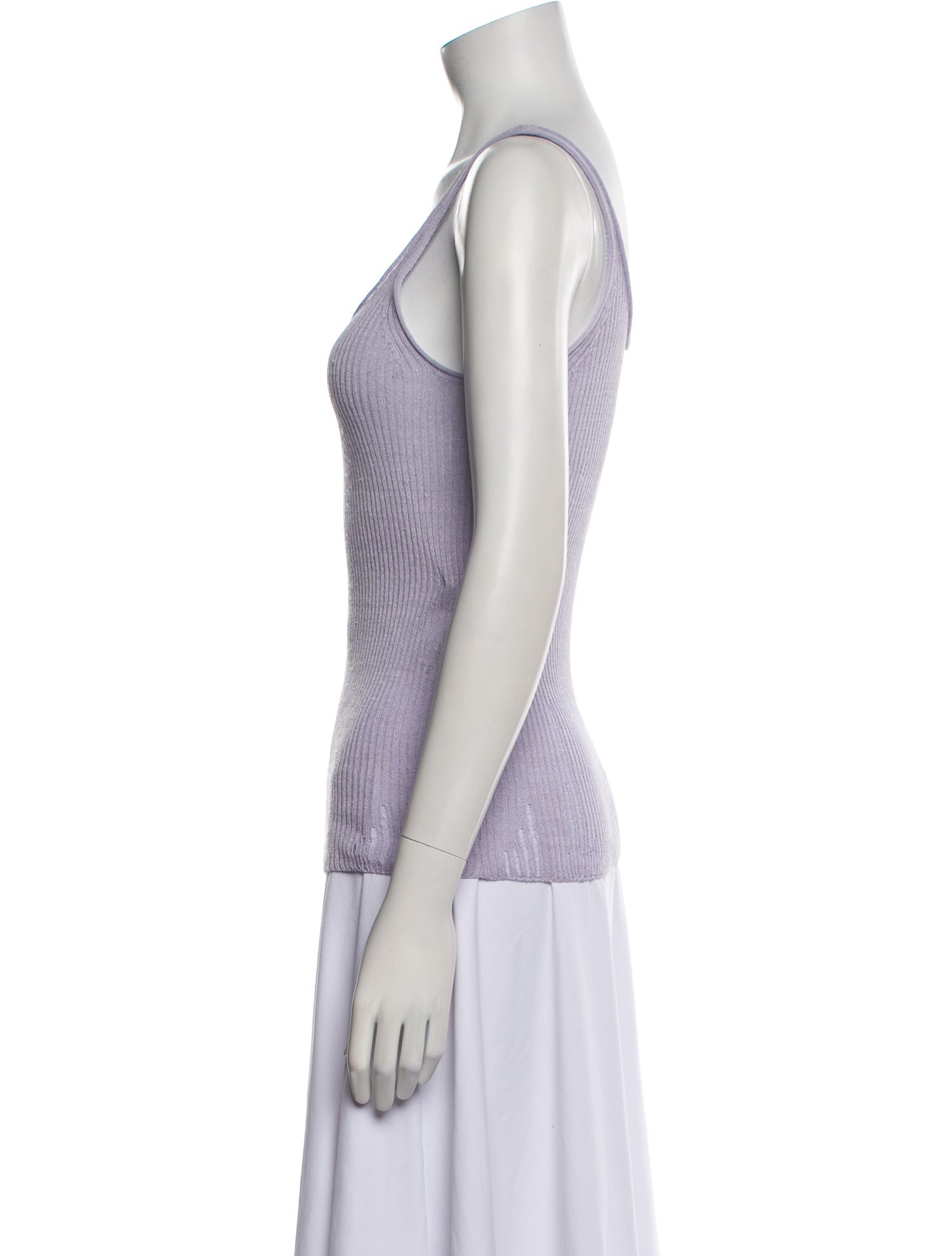 Acne Studios Linen Scoop Neck Top