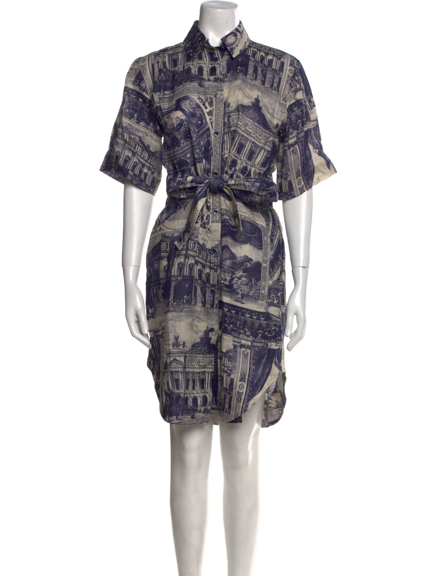 Acne Studios Linen Knee-Length Dress