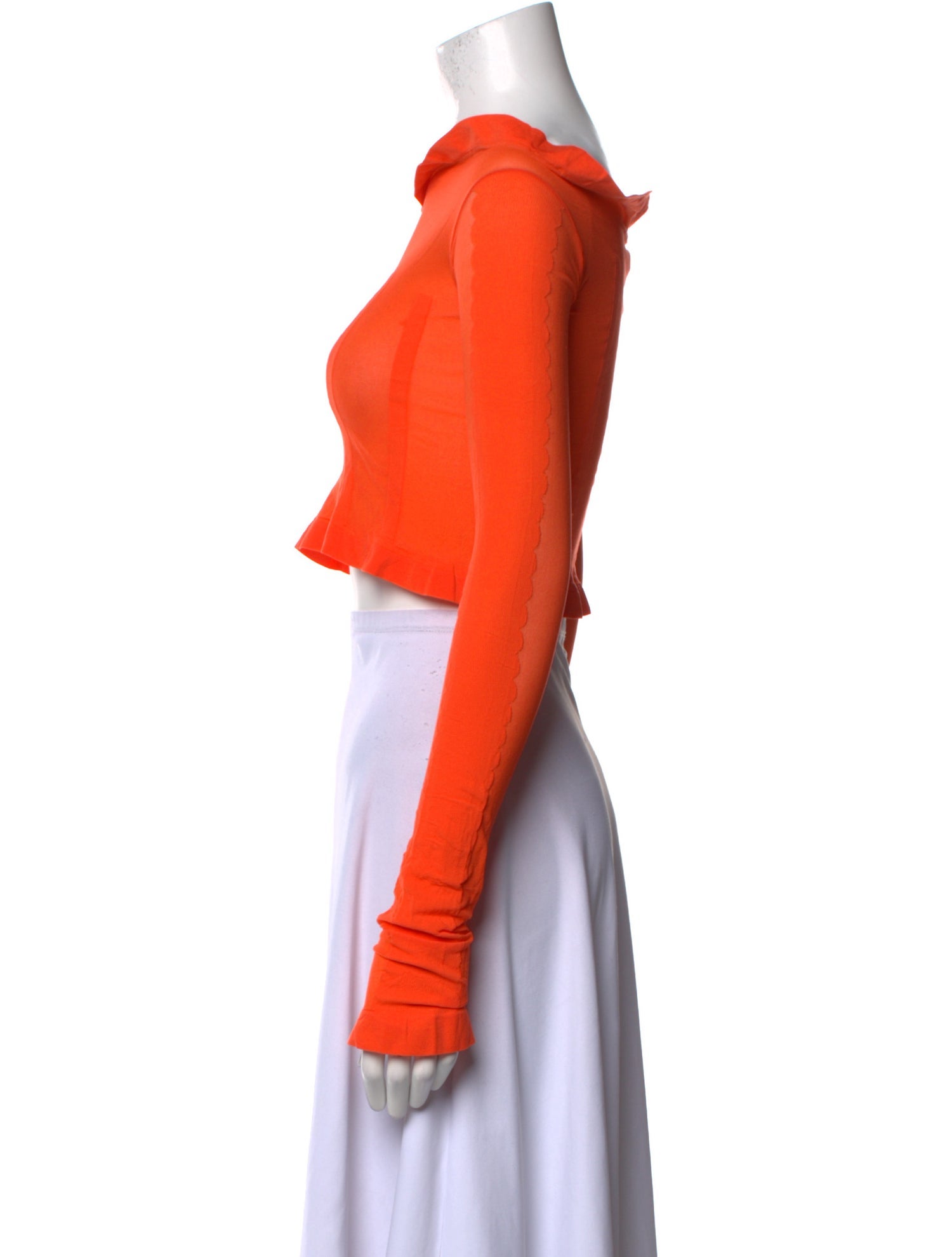 Acne Studios Bateau Neckline Long Sleeve Crop Top