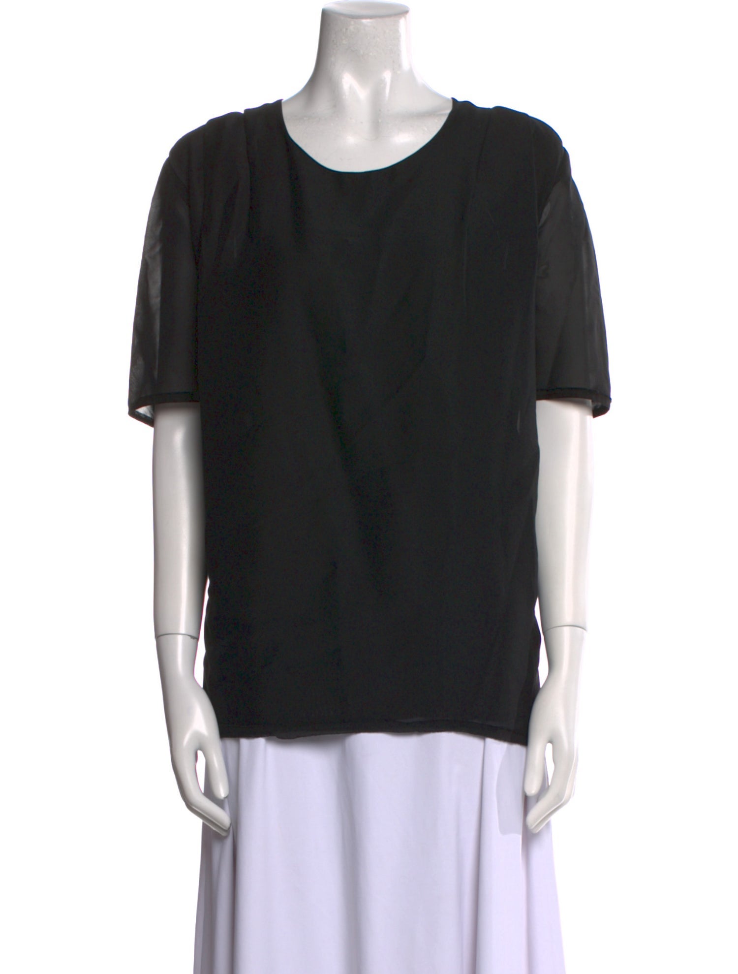 Acne Studios Scoop Neck Short Sleeve Blouse