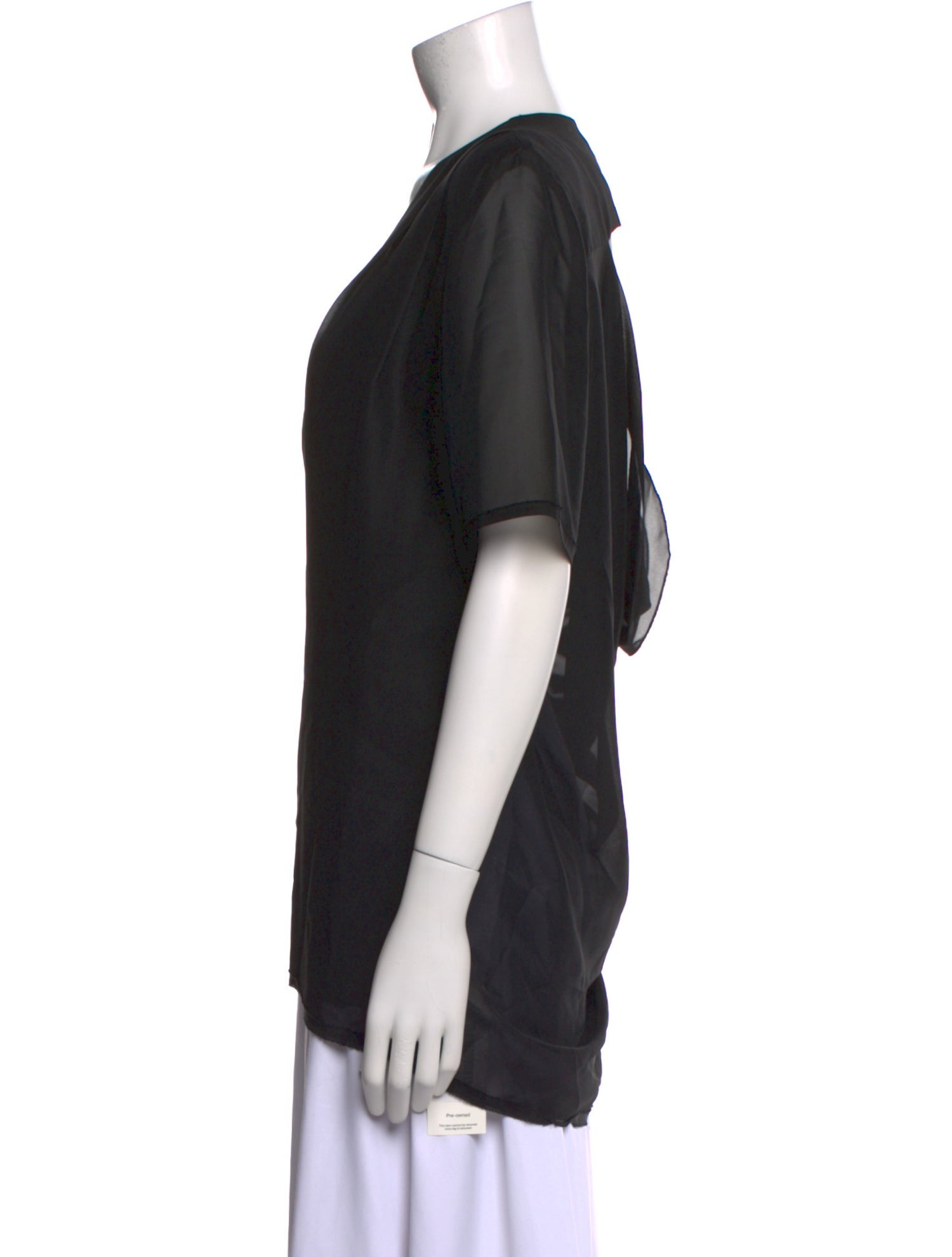 Acne Studios Scoop Neck Short Sleeve Blouse