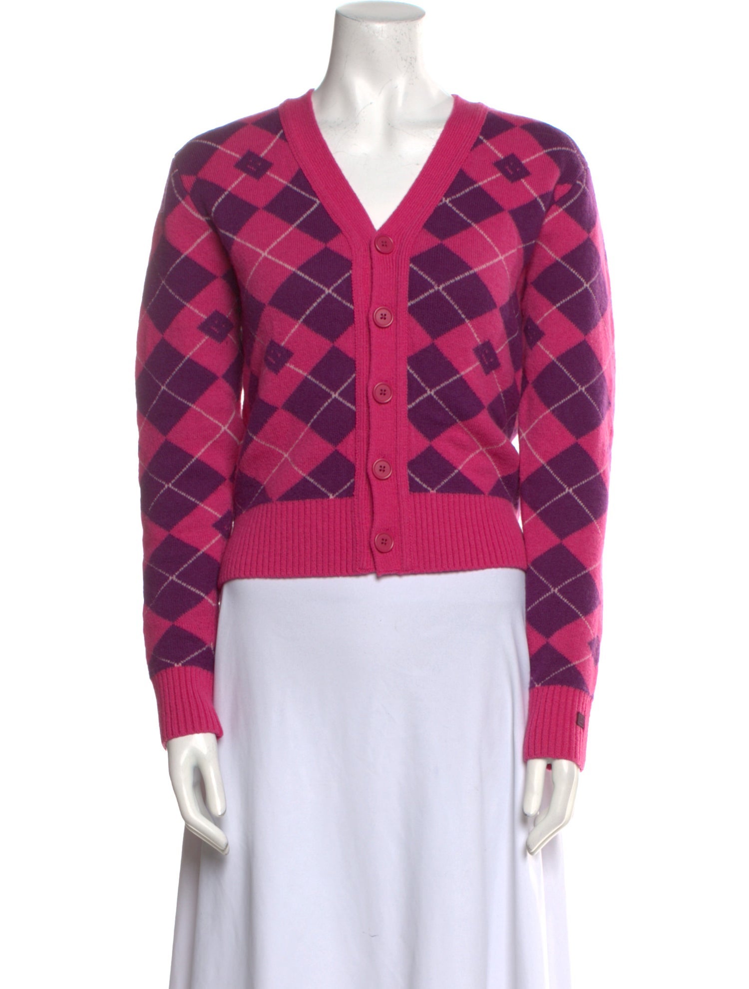 Acne Studios Wool Plaid Print Sweater