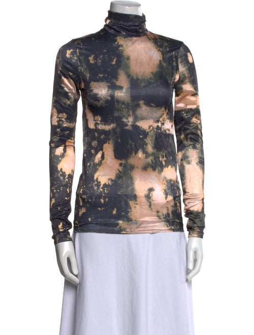 Acne Studios Tie-Dye Print Turtleneck Top