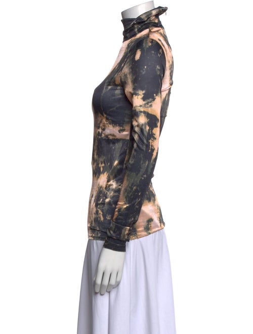 Acne Studios Tie-Dye Print Turtleneck Top