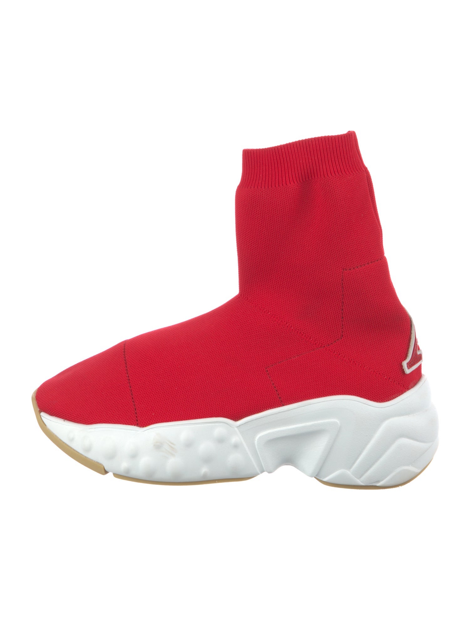 Acne Studios Leather Trim Embellishment Sock Sneakers