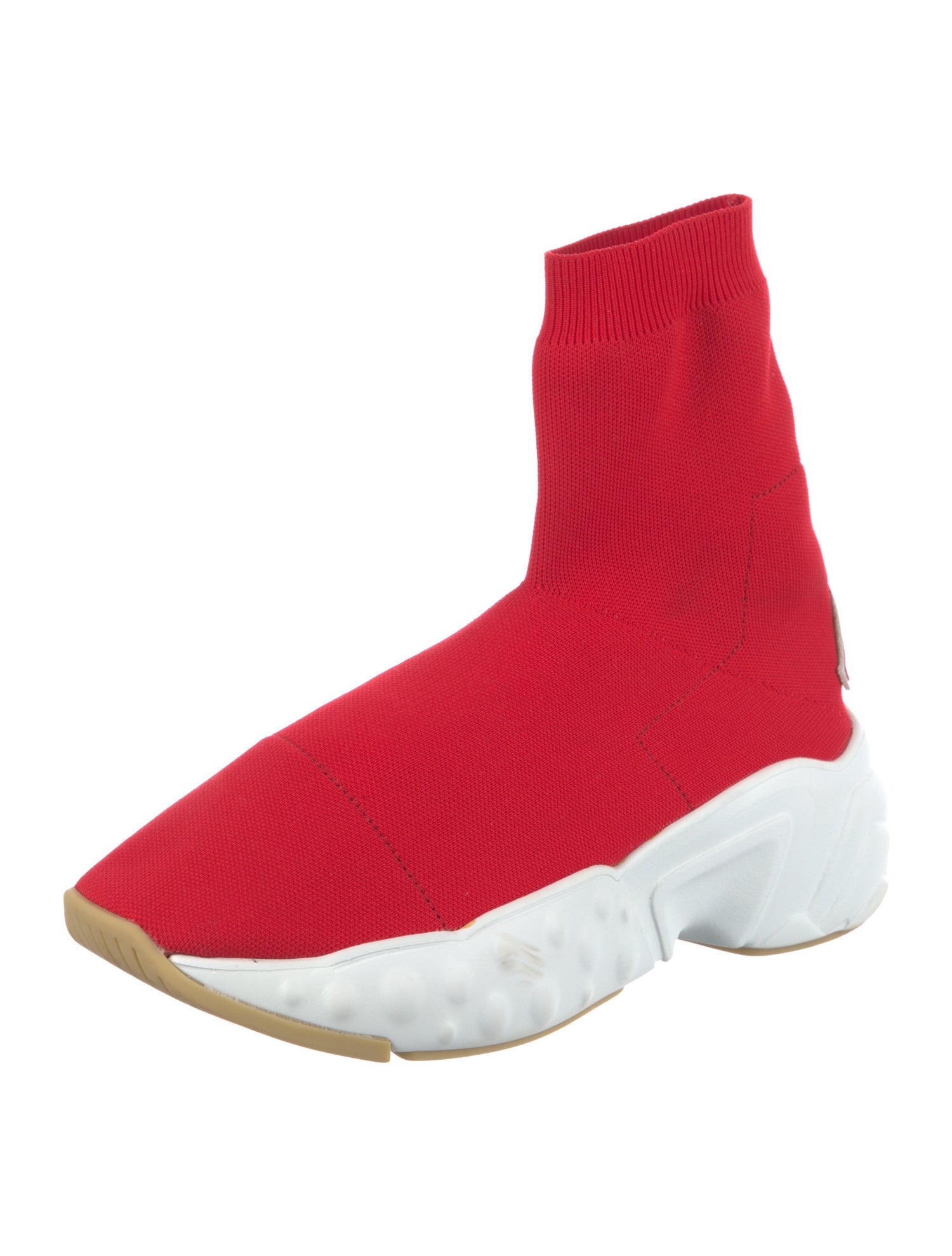 Acne Studios Leather Trim Embellishment Sock Sneakers