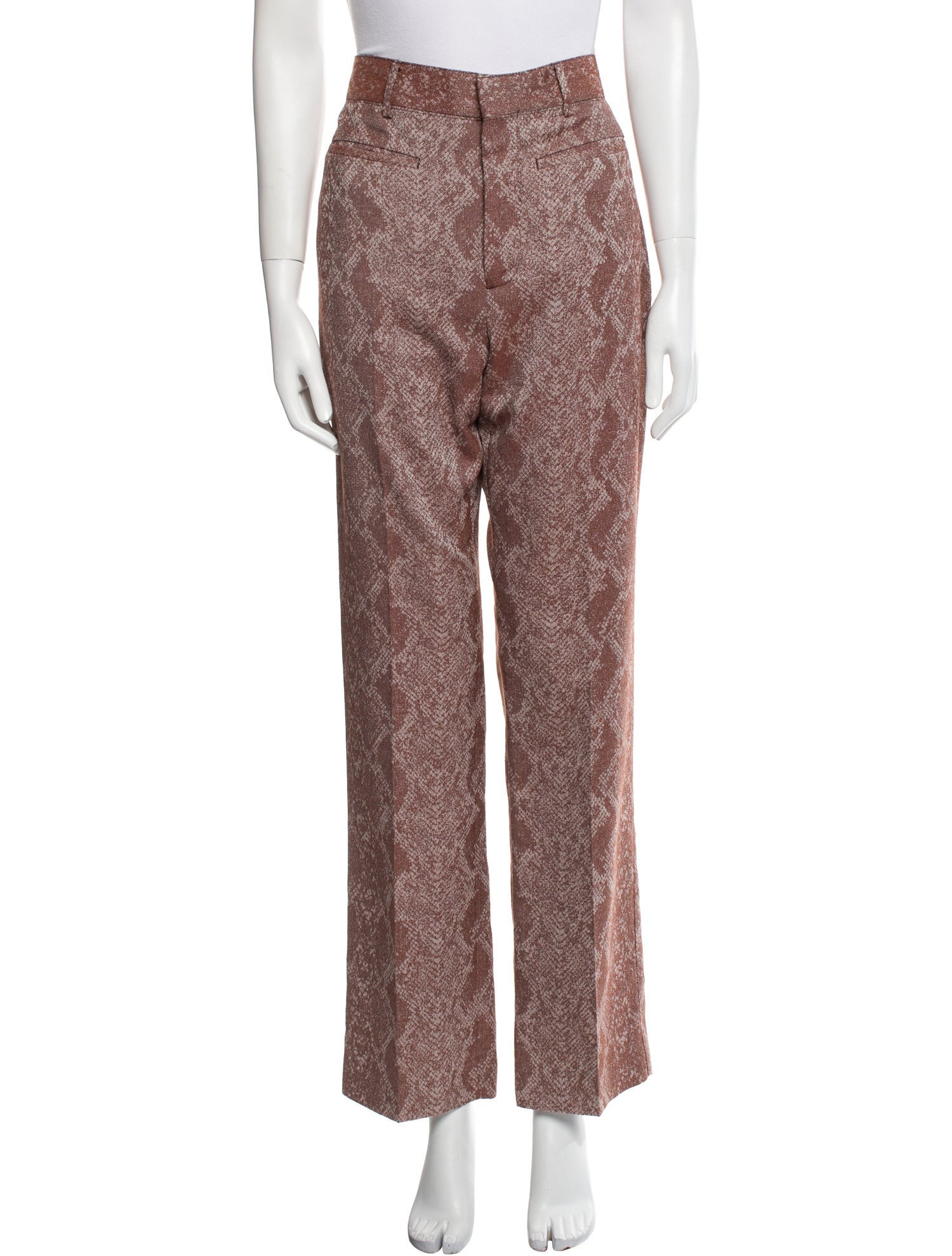 Acne Studios Animal Print Wide Leg Pants