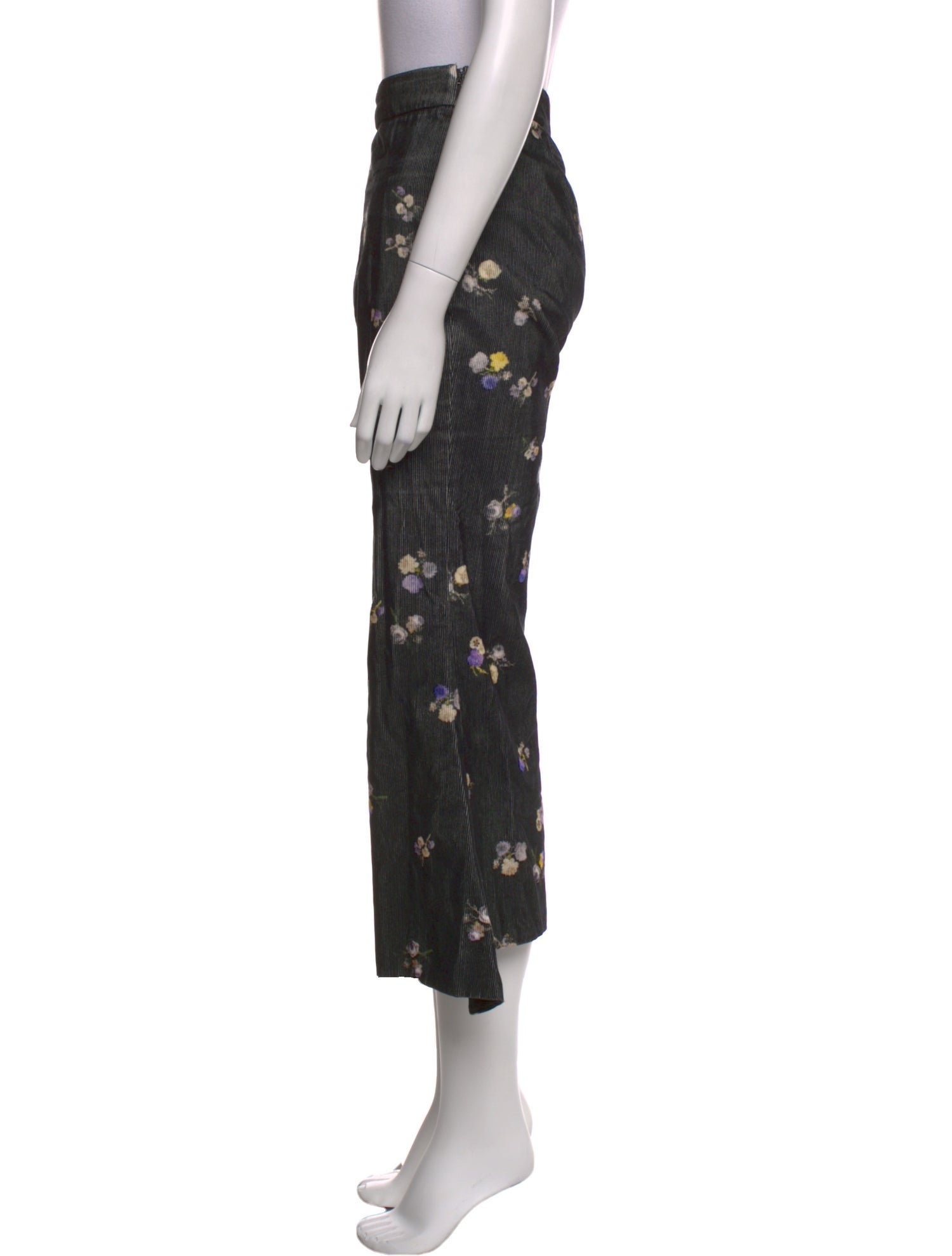 Acne Studios Floral Print Wide Leg Pants