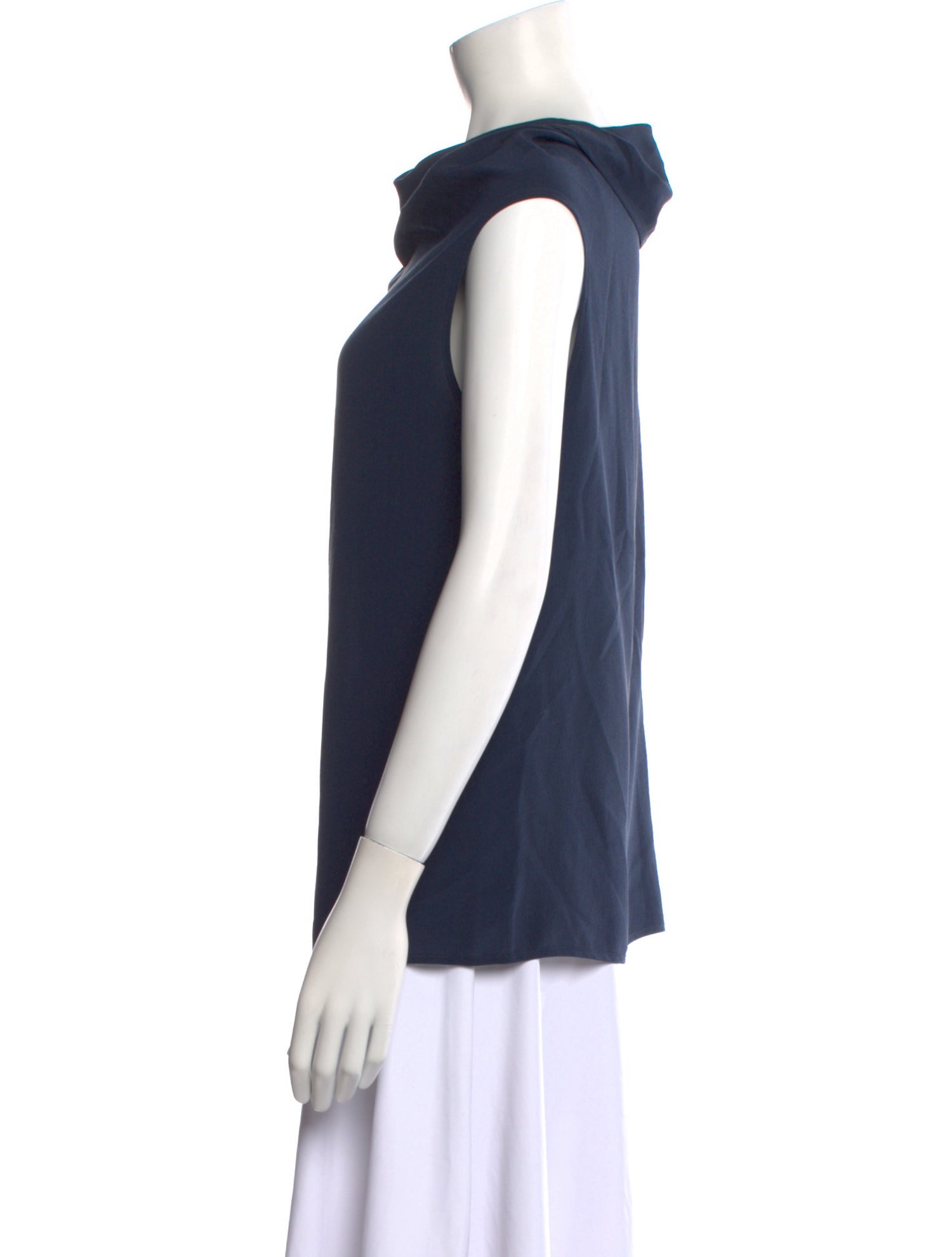 Acne Studios Silk Bateau Neckline Top
