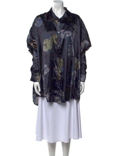 Acne Studios Printed Long Sleeve Button-Up Top