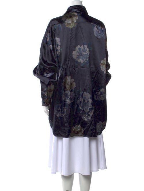 Acne Studios Printed Long Sleeve Button-Up Top