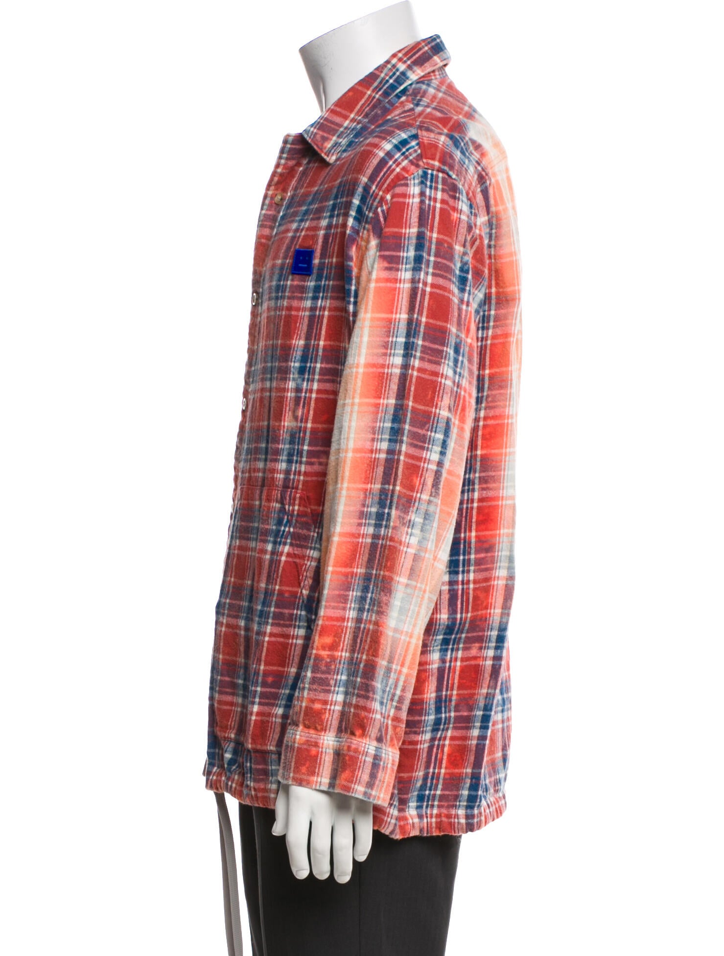 Acne Studios Plaid Print Long Sleeve Shirt