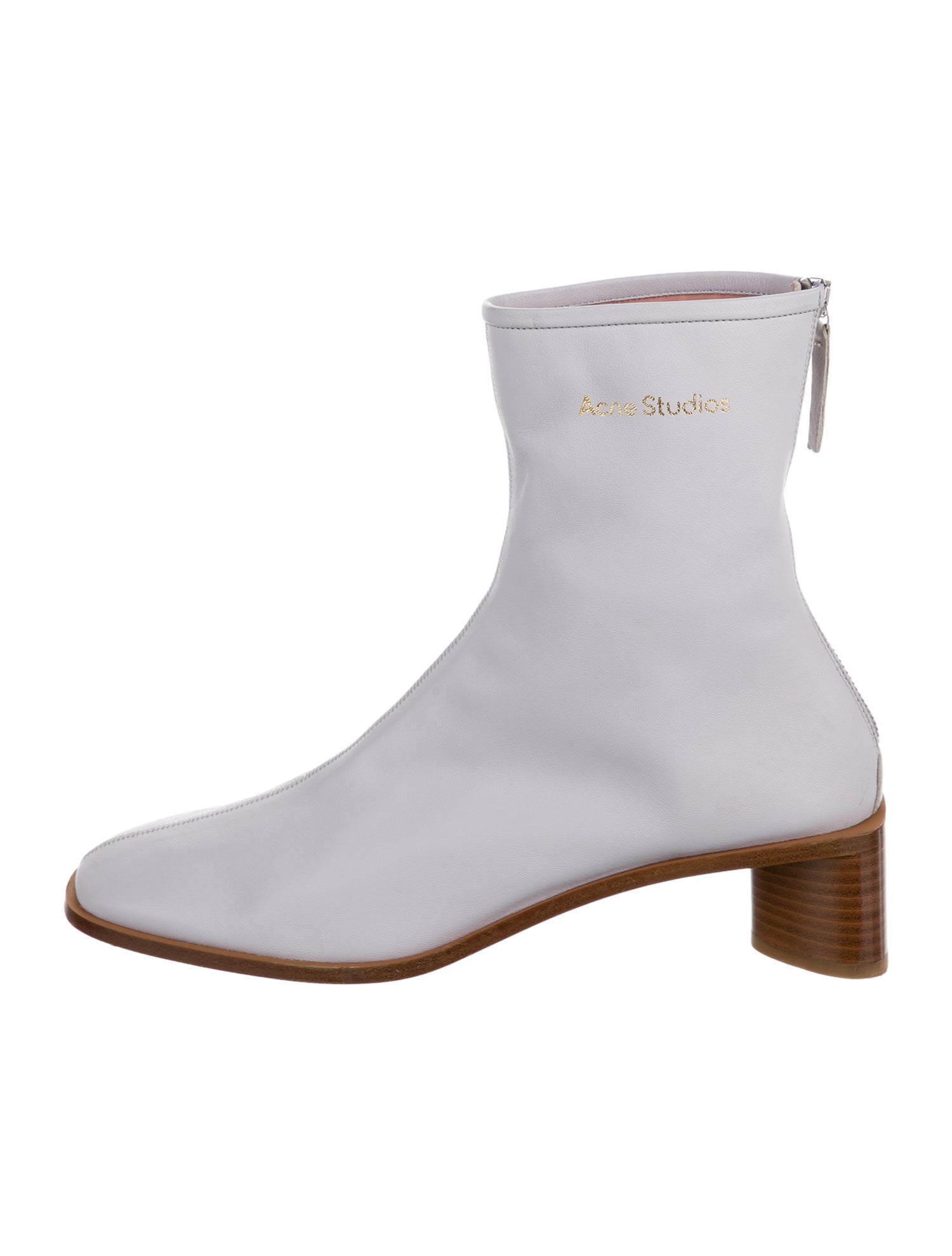 Acne Studios Leather Colorblock Pattern Boots