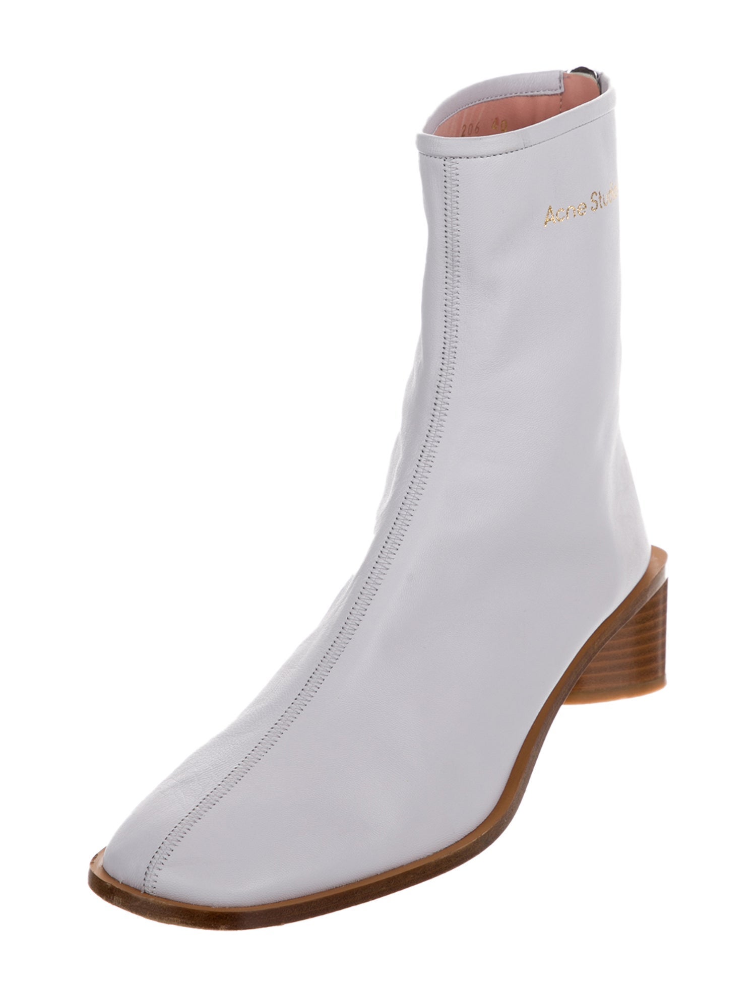 Acne Studios Leather Colorblock Pattern Boots