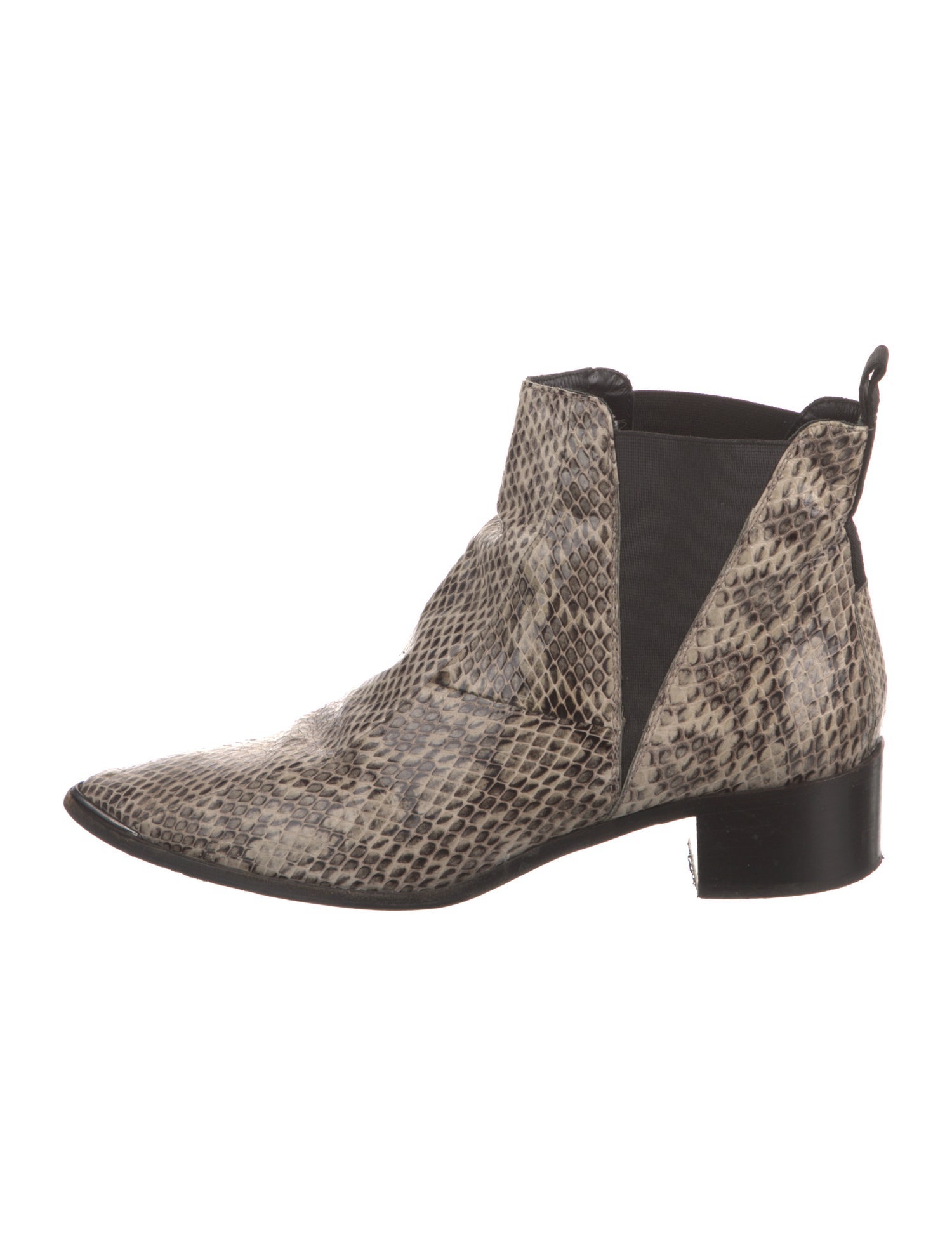 Acne Studios Leather Animal Print Chelsea Boots