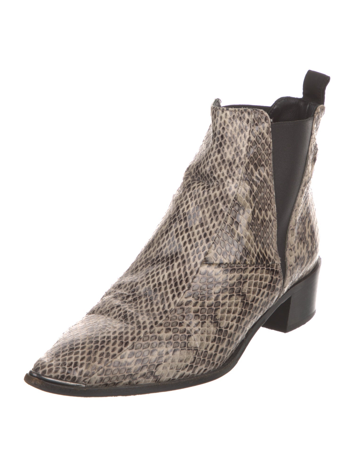 Acne Studios Leather Animal Print Chelsea Boots