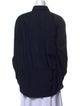 Acne Studios Mock Neck Long Sleeve Button-Up Top