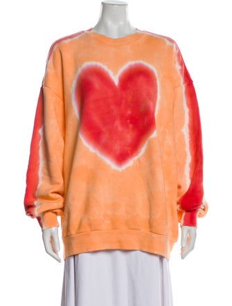 Acne Studios Tie-Dye Print Crew Neck Sweatshirt