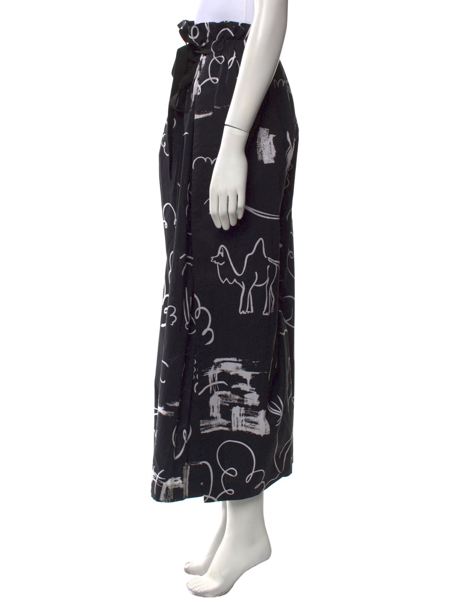 Acne Studios Printed Wide Leg Pants