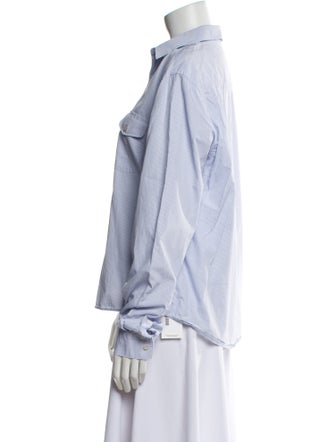 Acne Studios Striped Long Sleeve Button-Up Top