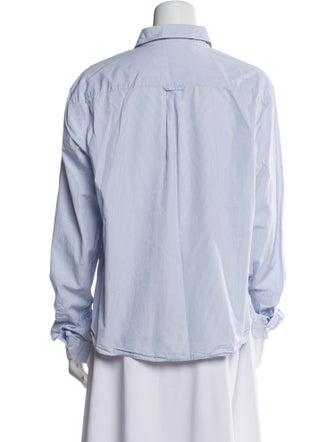 Acne Studios Striped Long Sleeve Button-Up Top